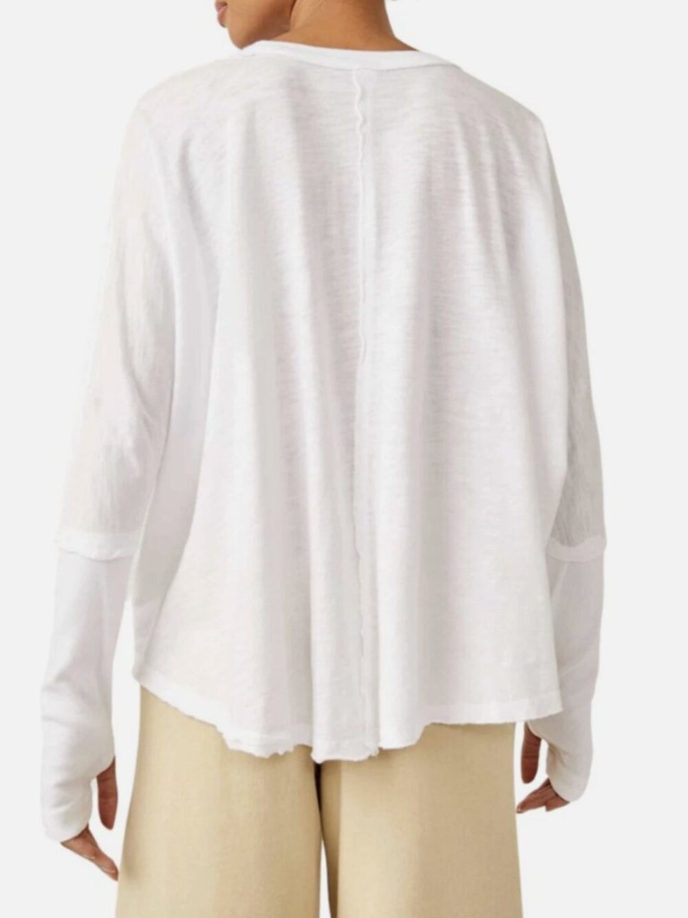 Free People Movement Hot Pink Hi-Low Long Sleeve Cotton Ten Laps Top - Picture 3 of 5